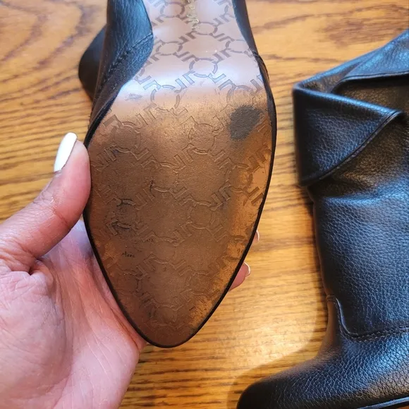 Report Genuine Leather Ankle Fold Down Boots Shoes Size 9