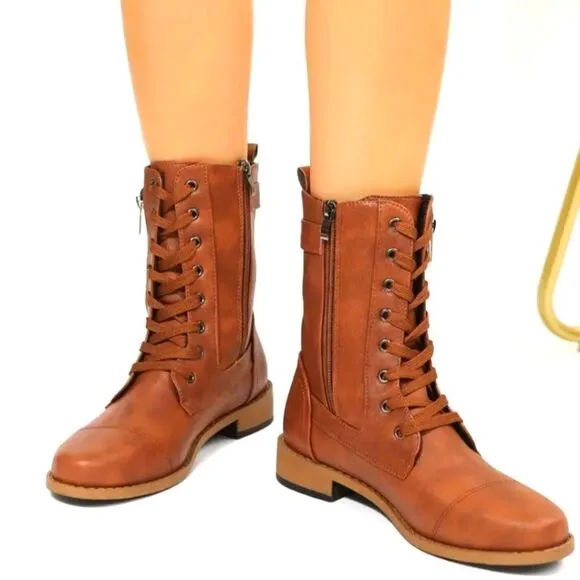 Retro combat boots sz 11