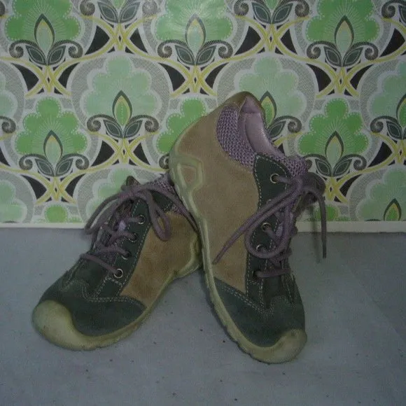 Ricosta Pepino Beige Gray Purple Sneaker  Size 7.5