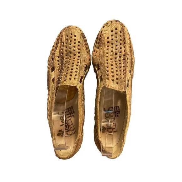 Rieker Antistress Leather Shoes Waffle Mesh Women’s Sz 6.5 Earth Tones
