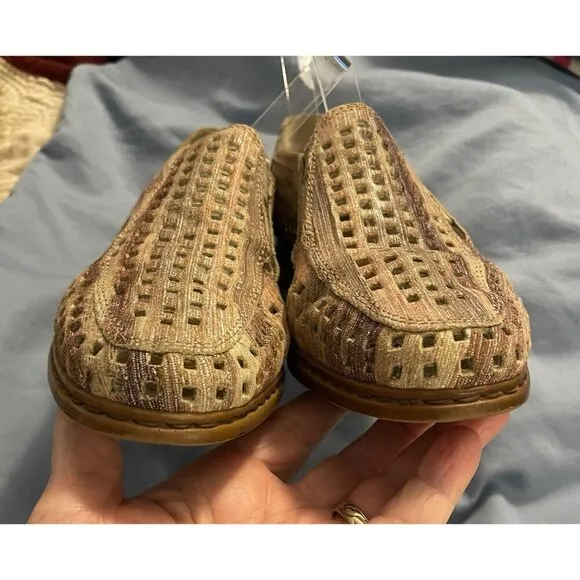 Rieker Antistress Leather Shoes Waffle Mesh Women’s Sz 6.5 Earth Tones
