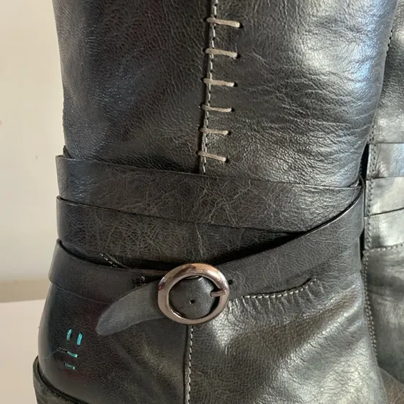 Roan by Bed Stu Garner Riding Boots Womens Black Leather Knee High Size 10