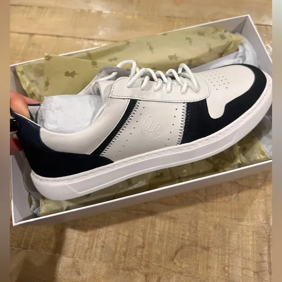 Robert Graham Nazare colorblock leather sneakers new in box