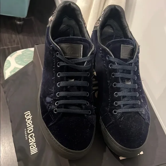 Roberto Cavalli Men's Royal Blue Sneakers