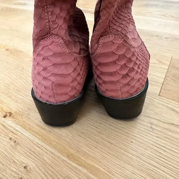 ROC Indio Western Boots in Rose Cobra