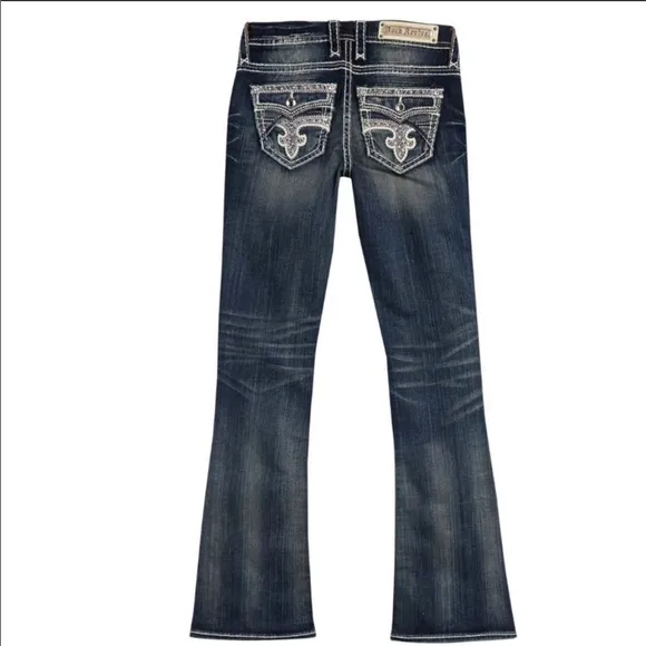 Rock Revival Easy Boot Cut Bling Stretch Jeans NEW
