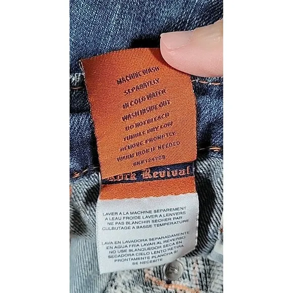 Rock Revival Victor Jeans Mens 38  Straight Fit Distressed Denim Y2K