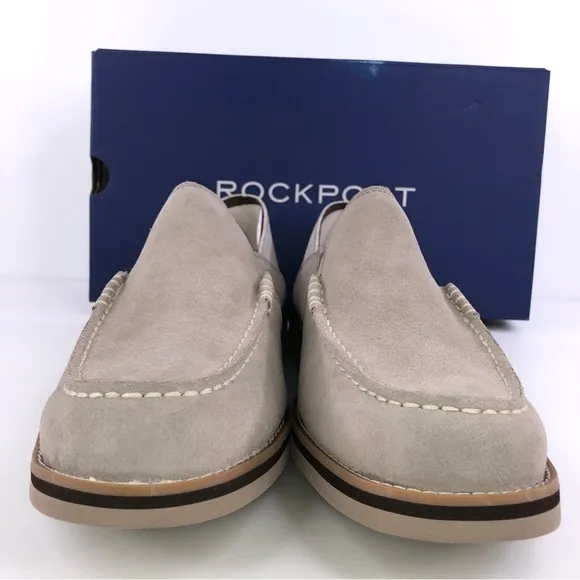 Rockport Men's Tucker Venetian Slip On Loafers Shoes Stone Size 9.5W