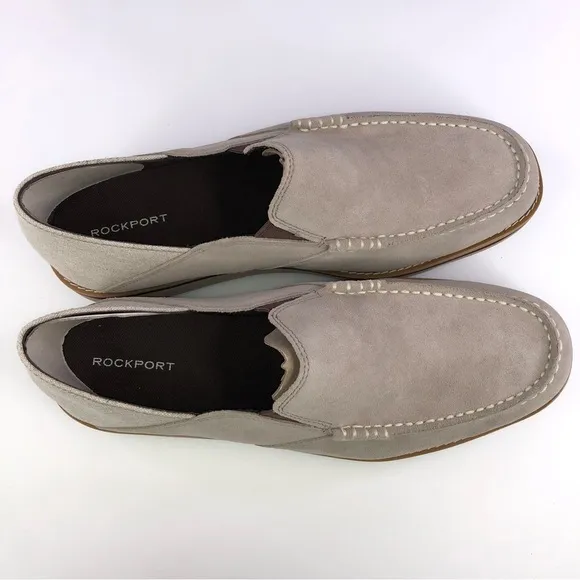 Rockport Men's Tucker Venetian Slip On Loafers Shoes Stone Size 9.5W