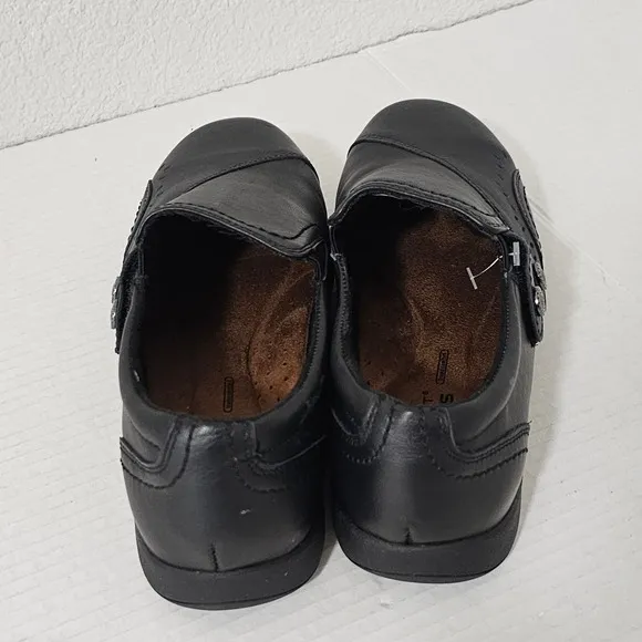 Rockport Works Women's Shoe‎ Size( 8) Black Daisey Safety Toe Slip-On RK761 New