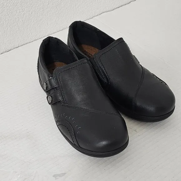 Rockport Works Women's Shoe‎ Size( 8) Black Daisey Safety Toe Slip-On RK761 New