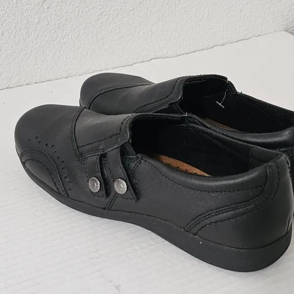 Rockport Works Women's Shoe‎ Size( 8) Black Daisey Safety Toe Slip-On RK761 New