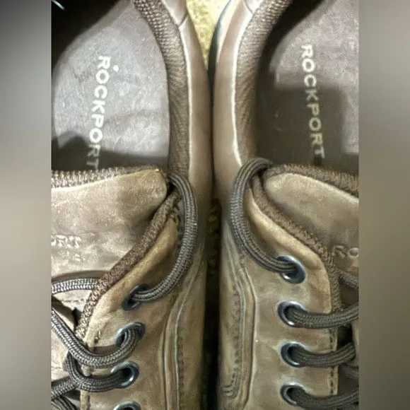 Rockport World‎ Tour Classic Lace Up Men 10 Shoes Sneakers Nubuck Brown APM72205