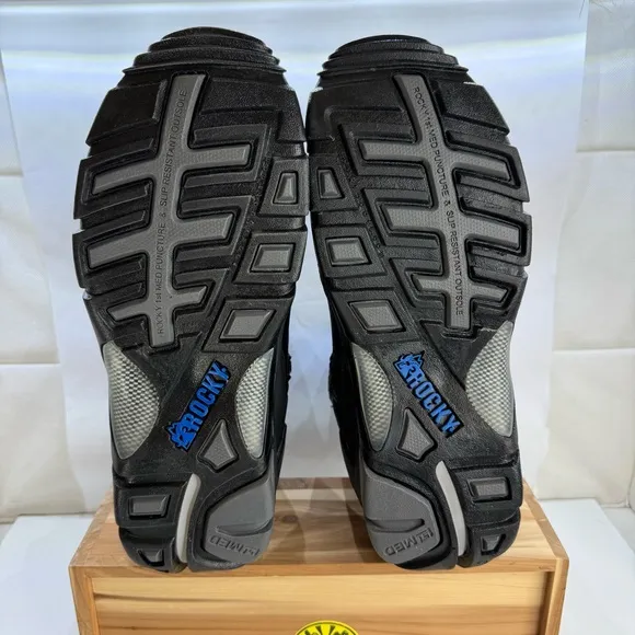 Rocky 1st Med Carbon Fiber Toe Side-Zip Waterproof Black Boots Men’s Size 9.5 W