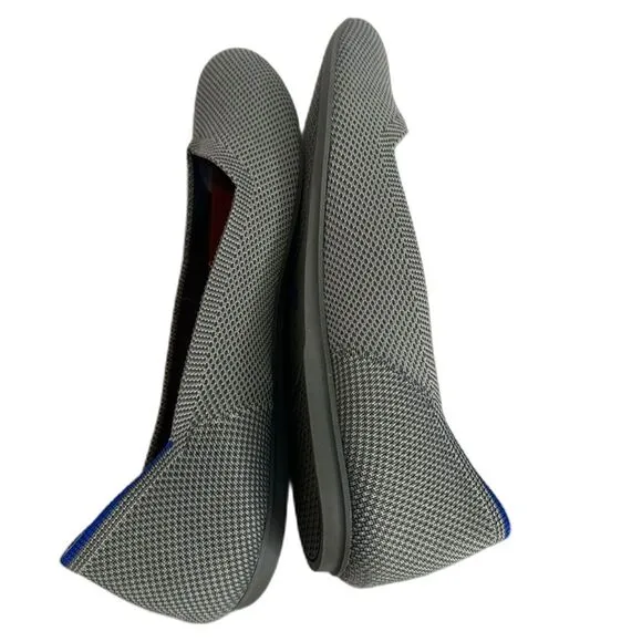 Rothy's Grey Textile The Flat Ballet Comfort round toe Shoes Women’s slip on 9.5