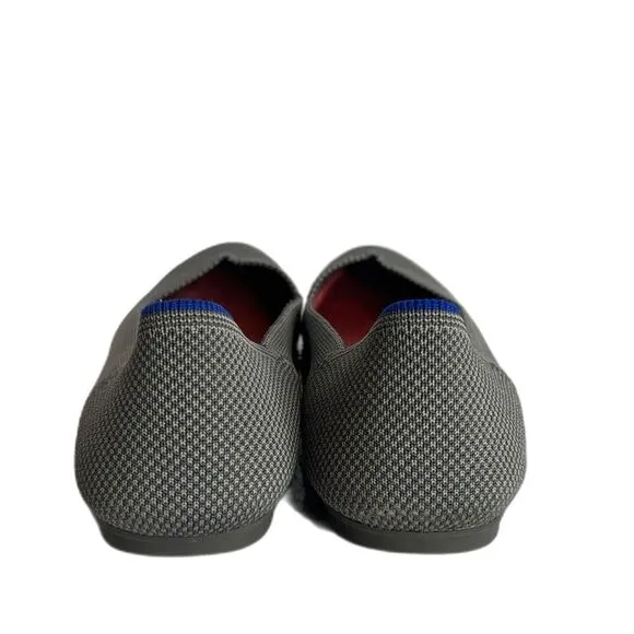 Rothy's Grey Textile The Flat Ballet Comfort round toe Shoes Women’s slip on 9.5