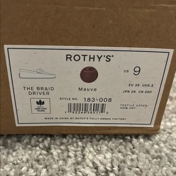 Rothy's The Braid Driver Mauve RARE