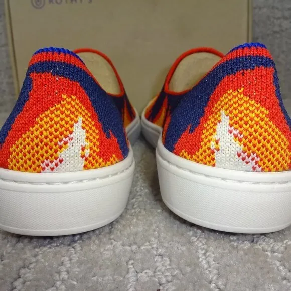 Rothy's The Kid Navy Flame Knit Slip On Shoes Little Kids Size 1-2-3-11-12-13