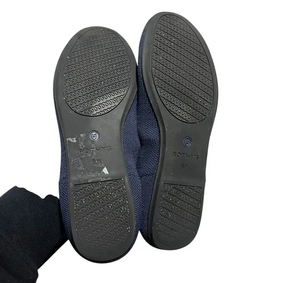 Rothy’s The Loafer Slip On Flat Shoes Navy Blue Size 6.5