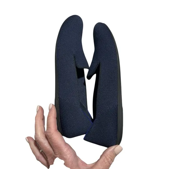 Rothy’s The Loafer Slip On Flat Shoes Navy Blue Size 6.5