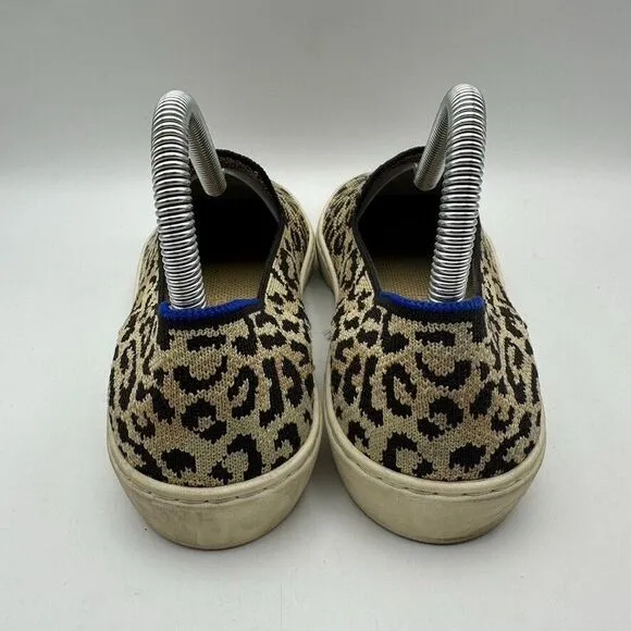 Rothys The Loafer Spot Slip On Leopard Animal Print Sneaker‎ Size 7 Cheetah