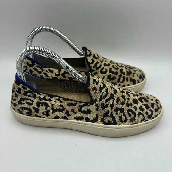 Rothys The Loafer Spot Slip On Leopard Animal Print Sneaker‎ Size 7 Cheetah