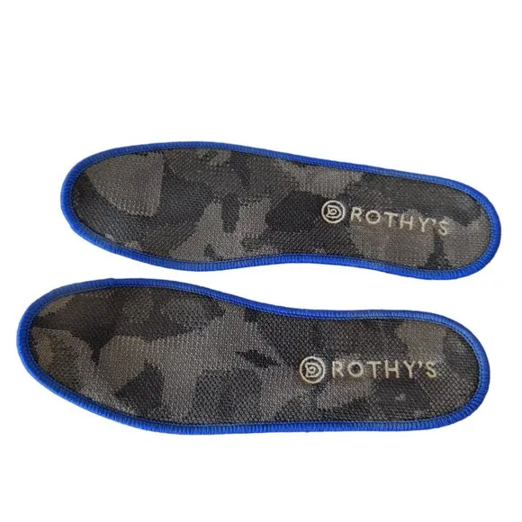 Rothy's The Original Slip On Sneakers Shoes Gray Black Camo Size 9