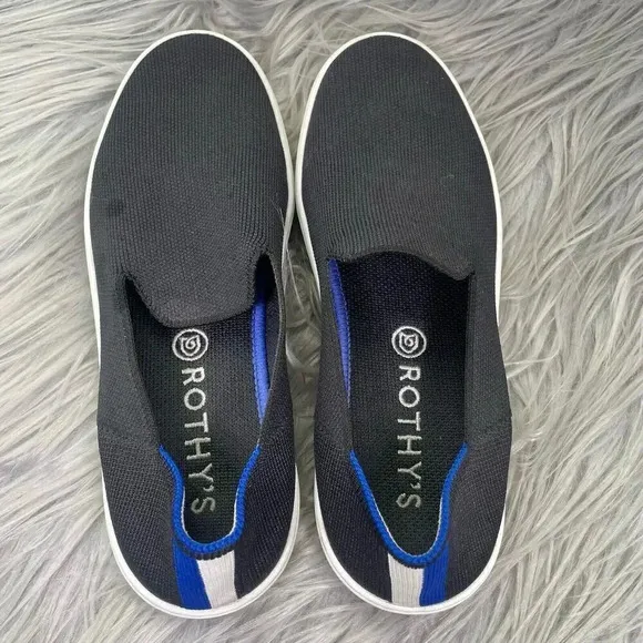 Rothy's The Original Sneaker Black Size 7 Slip On Shoes