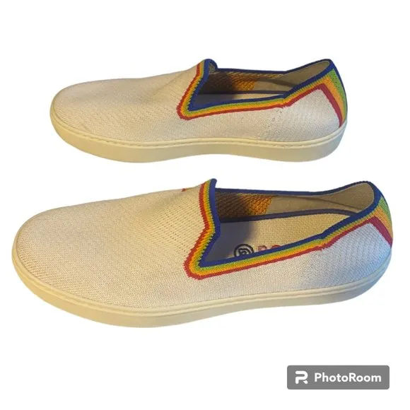 Rothy's The Slip On Sneaker Rainbow Limited Edition Retired sz Women's 8