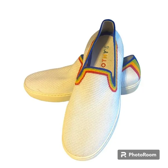 Rothy's The Slip On Sneaker Rainbow Limited Edition Retired sz Women's 8