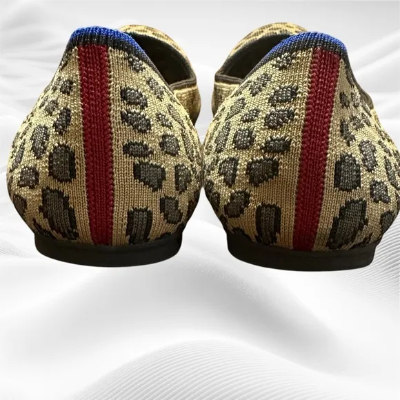 Rothy’s Women’s The Flat Leopard Print Round Toe Slip On Size 8‎ EUC