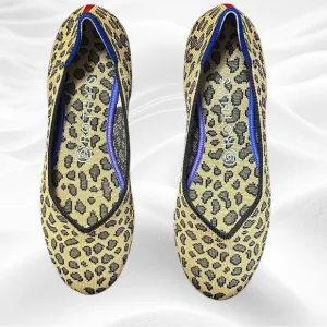 Rothy’s Women’s The Flat Leopard Print Round Toe Slip On Size 8‎ EUC