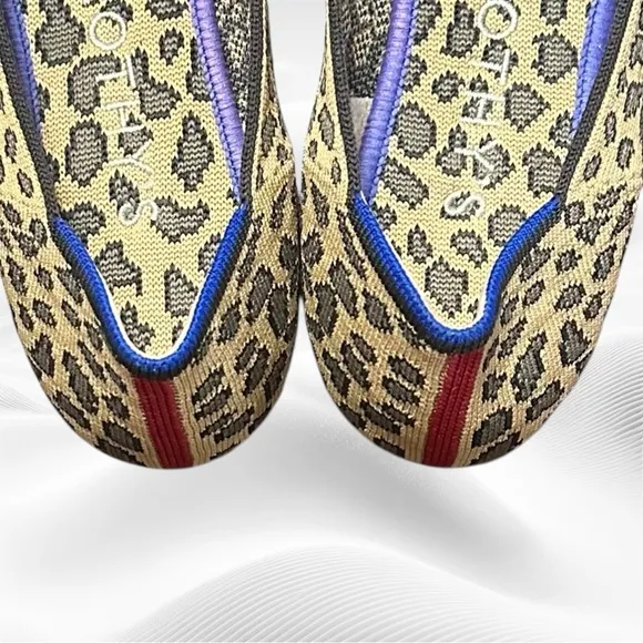 Rothy’s Women’s The Flat Leopard Print Round Toe Slip On Size 8‎ EUC