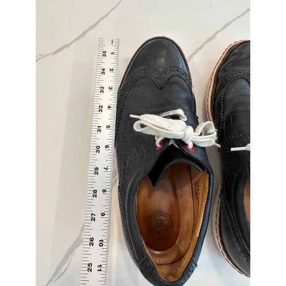 Royal Albartross Leather Italian Golf Shoes Mens 9 Black The Brogue Spikeless