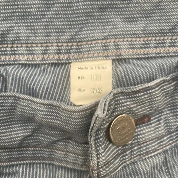 RRL hickory stripe carpenter pants