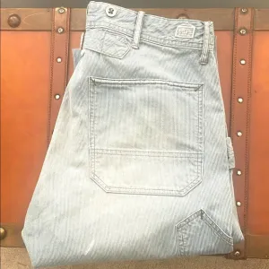 RRL hickory stripe carpenter pants