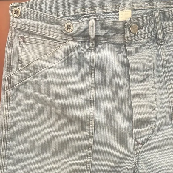 RRL hickory stripe carpenter pants
