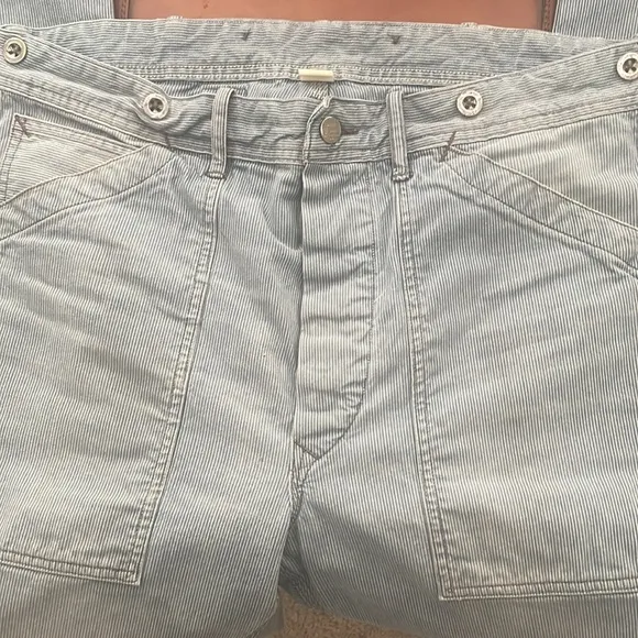RRL hickory stripe carpenter pants