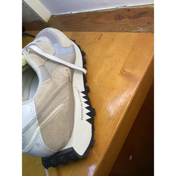 RUN OF Mens Shoes Fashion Sneakers Cream Size US 10 EU 40