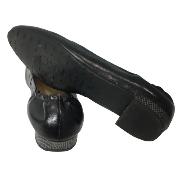 RYLKO Genuine Leather/Lining Ballerinas Black Comfortable Shoes 40 US 10