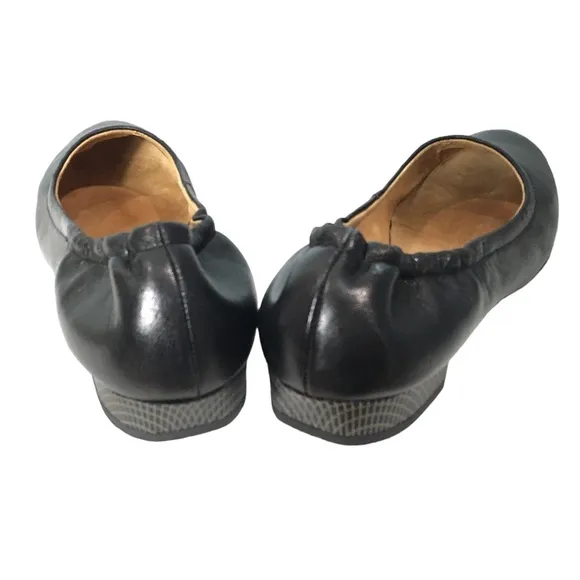 RYLKO Genuine Leather/Lining Ballerinas Black Comfortable Shoes 40 US 10