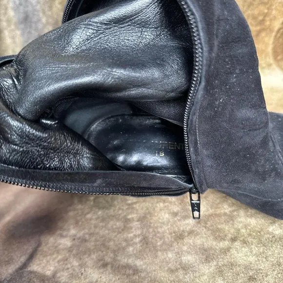 Saint Laurent Paris black suede over the knee high retro mod boots size 36