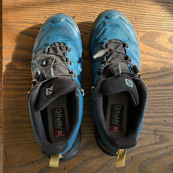 Salomon Blue Black Trail Running Shoes X ultra 04 Gortex size 7 men’s 5.5 youth