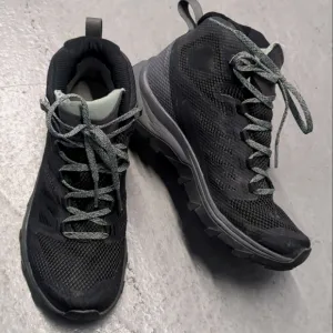 Salomon Outline Mid Gore Tex Waterproof Boots Womens Size 7 Gray Black