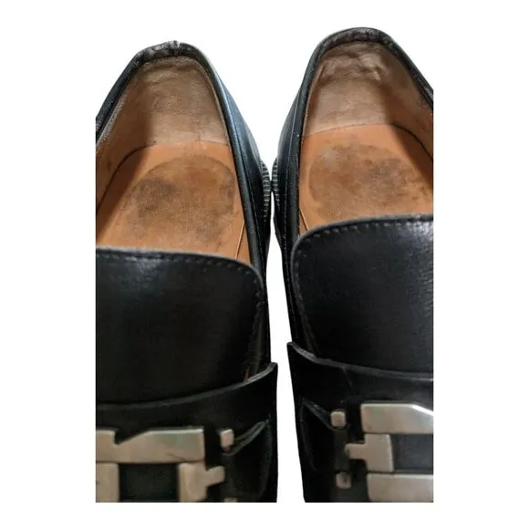 Salvatore Ferragamo men's horse bit black leather classic dress shoe Italy 8D