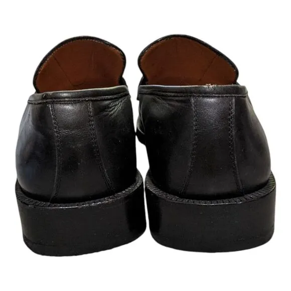 Salvatore Ferragamo men's horse bit black leather classic dress shoe Italy 8D