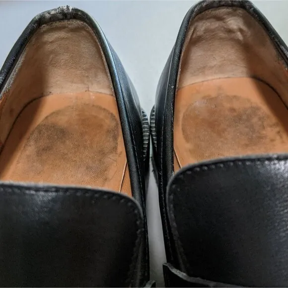 Salvatore Ferragamo men's horse bit black leather classic dress shoe Italy 8D
