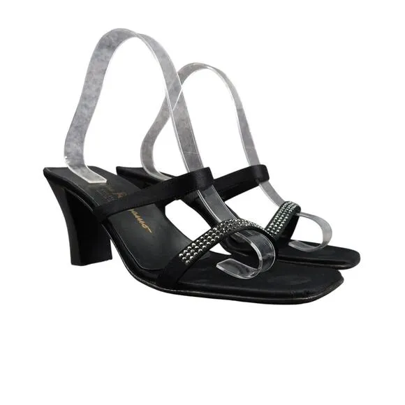 Salvatore Ferragamo Shoes Women 10 Pump Sandal Square Toe Formal Fashion Classic