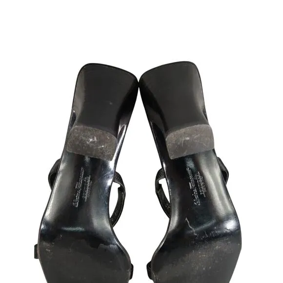 Salvatore Ferragamo Shoes Women 10 Pump Sandal Square Toe Formal Fashion Classic