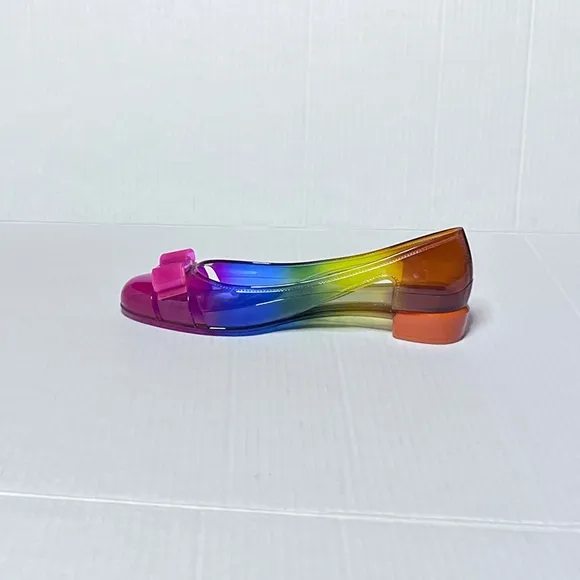 Salvatore Ferragamo Vara Rainbow Jelly Flats
